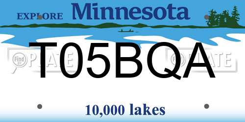 T05BQA Minnesota License Plate