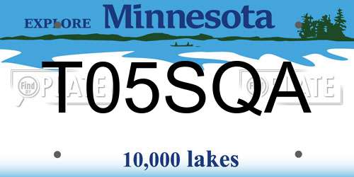 T05SQA Minnesota License Plate