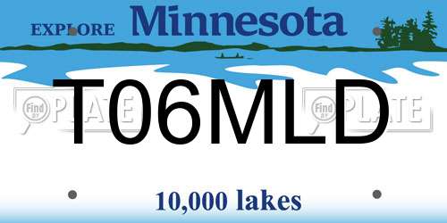T06MLD Minnesota License Plate