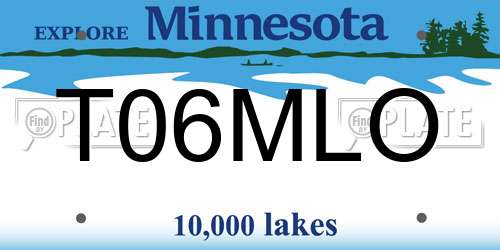 T06MLO Minnesota License Plate