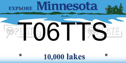 T06TTS Minnesota License Plate