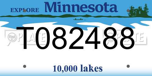 T082488 Minnesota License Plate