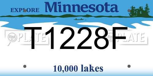T1228F Minnesota License Plate