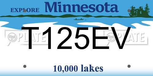 T125EV Minnesota License Plate