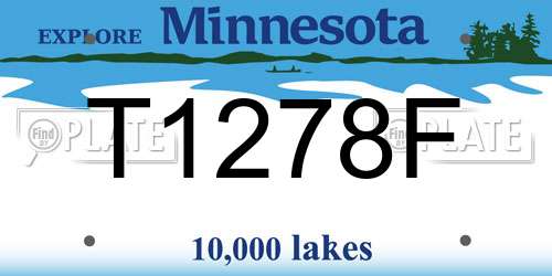T1278F Minnesota License Plate