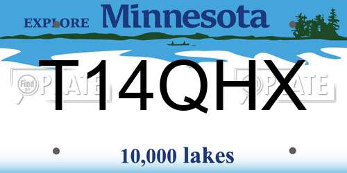 T14QHX Minnesota License Plate