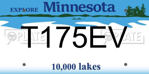 T175EV Minnesota License Plate
