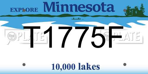 T1775F Minnesota License Plate