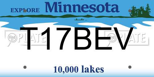 T17BEV Minnesota License Plate