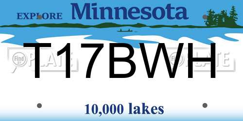 T17BWH Minnesota License Plate