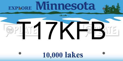 T17KFB Minnesota License Plate