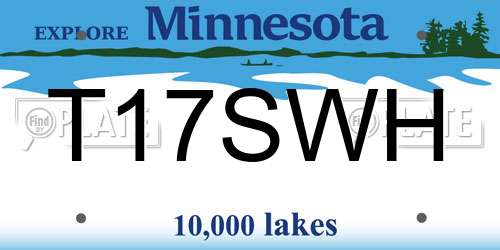 T17SWH Minnesota License Plate