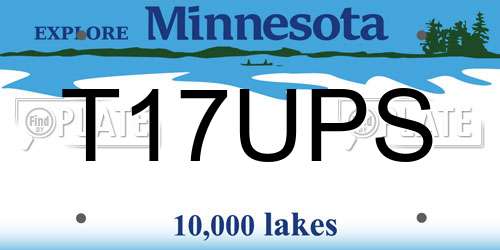 T17UPS Minnesota License Plate