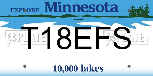T18EFS Minnesota License Plate