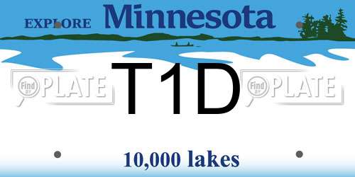 T1D Minnesota License Plate