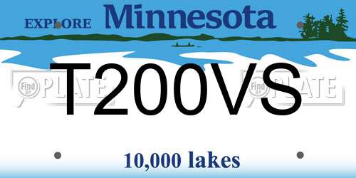 T200VS Minnesota License Plate