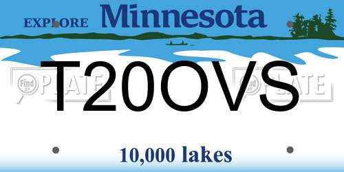 T20OVS Minnesota License Plate