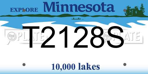 T2128S Minnesota License Plate