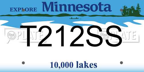 T212SS Minnesota License Plate