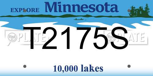 T2175S Minnesota License Plate