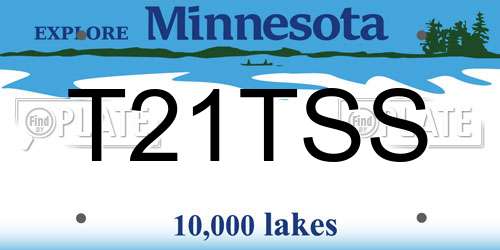 T21TSS Minnesota License Plate