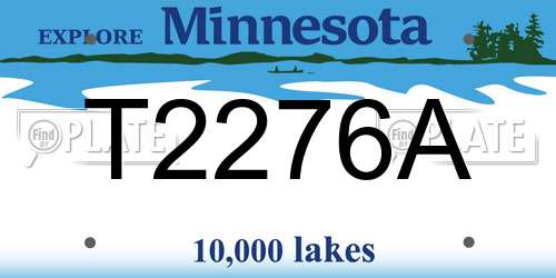 T2276A Minnesota License Plate