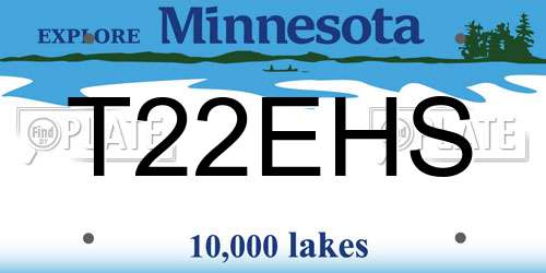 T22EHS Minnesota License Plate