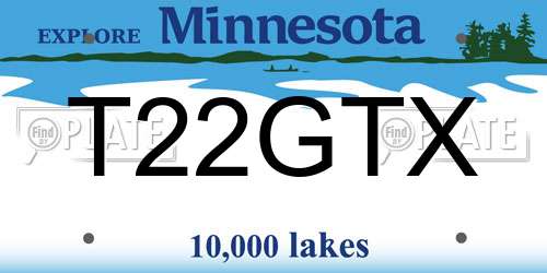 T22GTX Minnesota License Plate