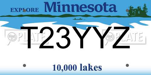 T23YYZ Minnesota License Plate