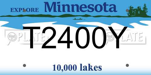 T2400Y Minnesota License Plate