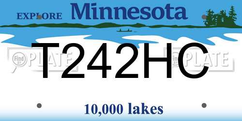 T242HC Minnesota License Plate