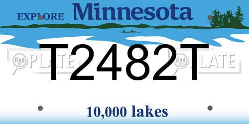 T2482T Minnesota License Plate