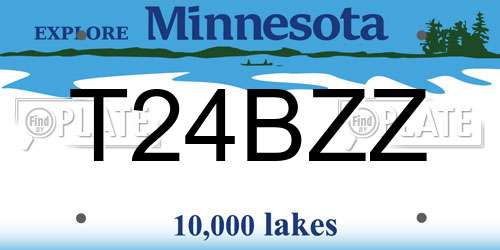 T24BZZ Minnesota License Plate