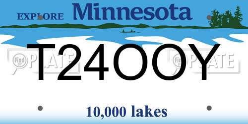 T24OOY Minnesota License Plate