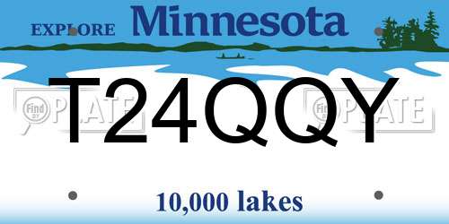 T24QQY Minnesota License Plate