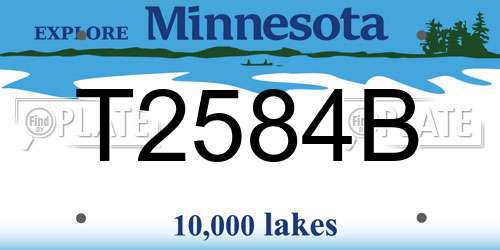 T2584B Minnesota License Plate