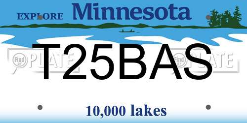T25BAS Minnesota License Plate
