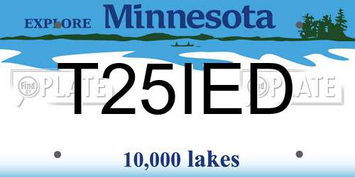 T25IED Minnesota License Plate