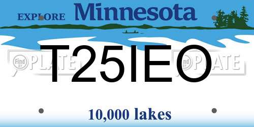 T25IEO Minnesota License Plate