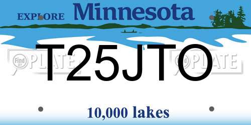 T25JTO Minnesota License Plate