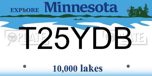 T25YDB Minnesota License Plate