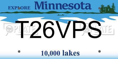 T26VPS Minnesota License Plate