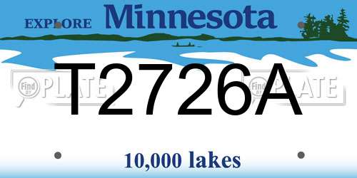 T2726A Minnesota License Plate