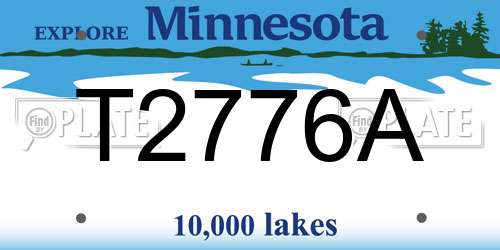 T2776A Minnesota License Plate