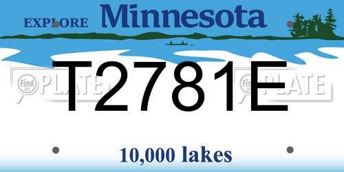 T2781E Minnesota License Plate