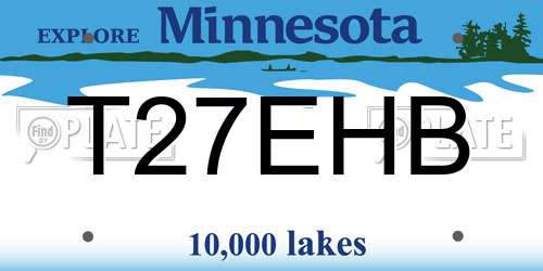 T27EHB Minnesota License Plate