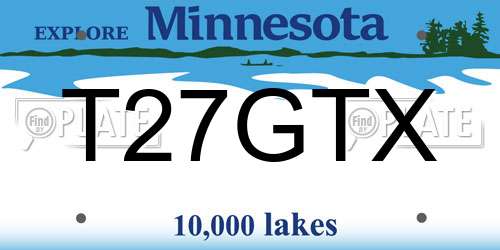T27GTX Minnesota License Plate