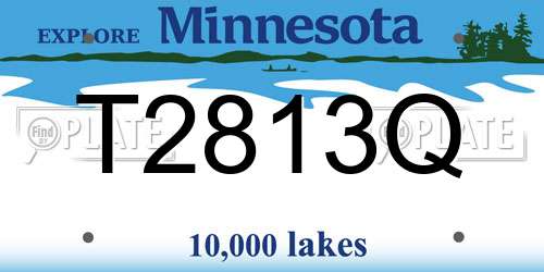T2813Q Minnesota License Plate