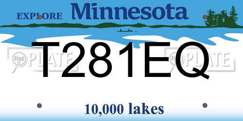 T281EQ Minnesota License Plate