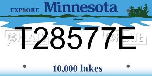 T28577E Minnesota License Plate